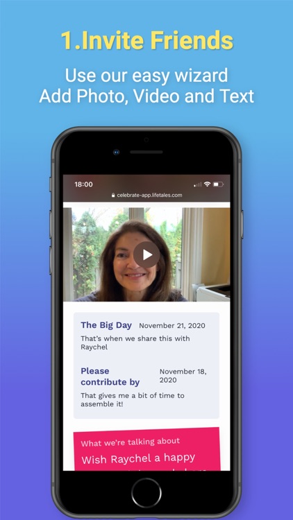 Celebrate: group video gifts