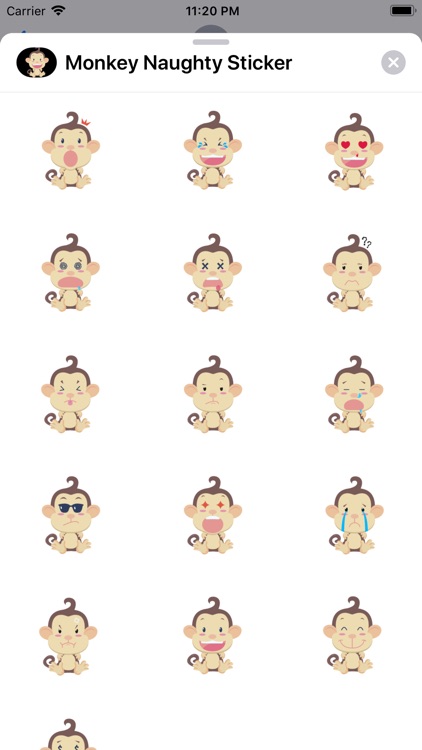 Monkey Naughty Sticker