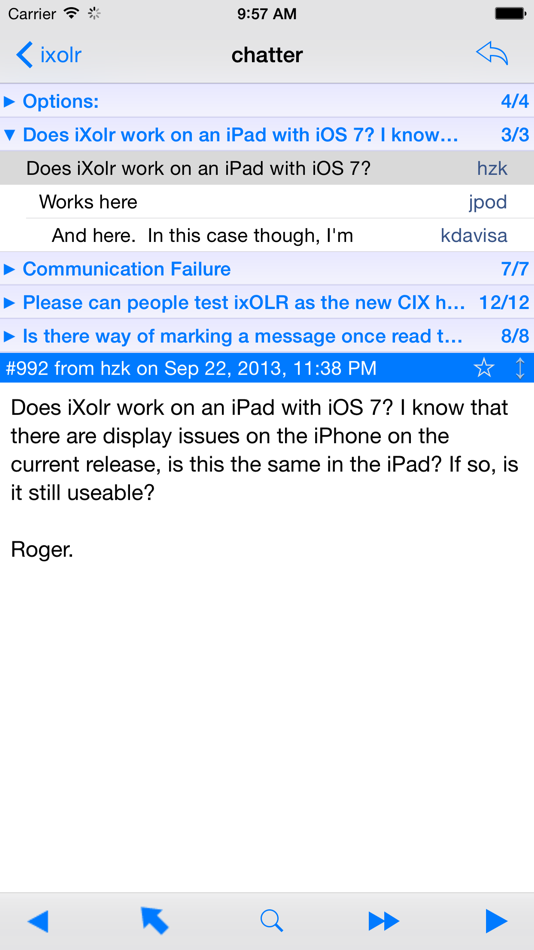 #1. iXolr - CIX Offline Reader (iOS) 由: Bryan Boreham