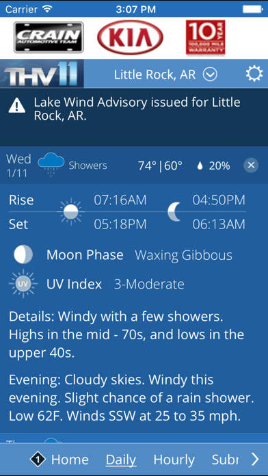 THV11 Weather Screenshot