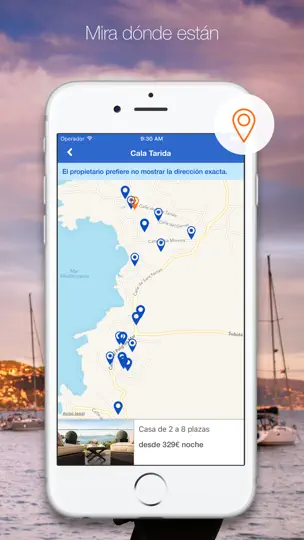 Captura de pantalla de Rentalia en iPhone 5