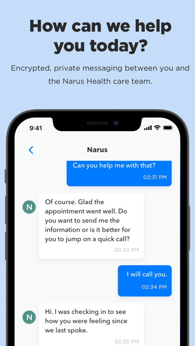 Narus Health Screenshot