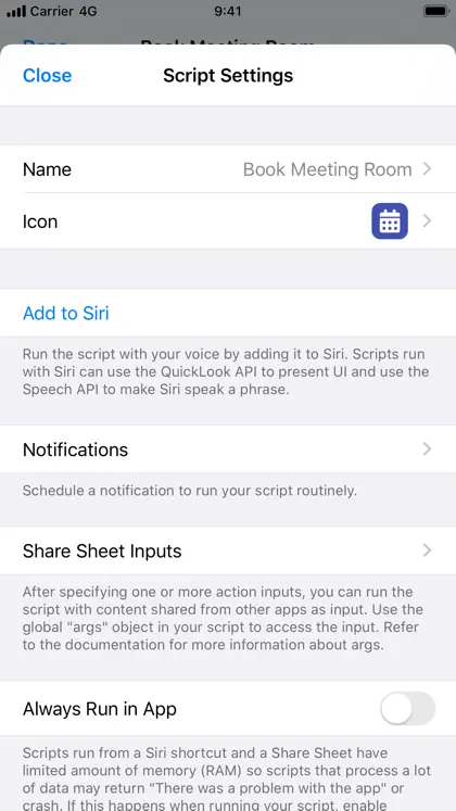 Screenshot 4 di 6 di Scriptable