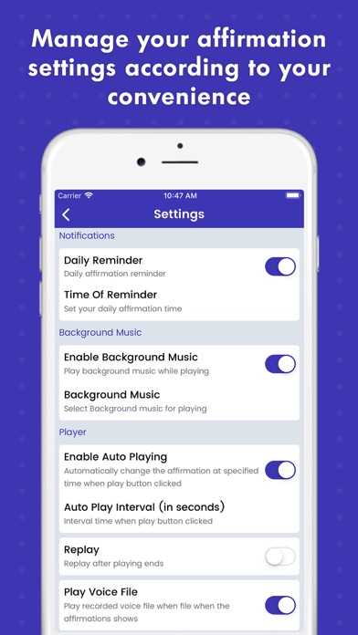Affirmations - Self Motivation iPhone screenshot 9 - Health & Fitness app