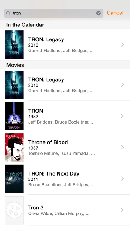 Movieday: your movie calendar
