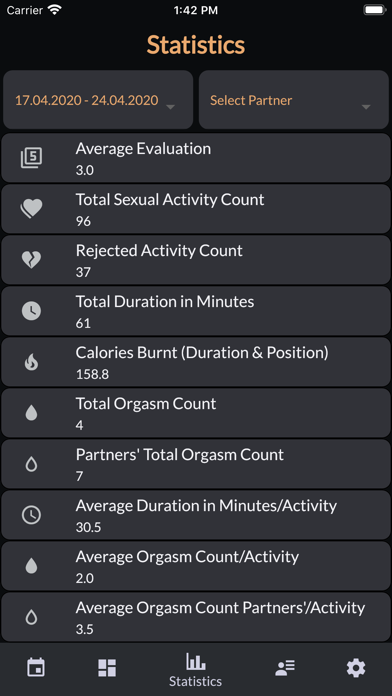Intimassy-Sex Tracker Calendar Screenshot