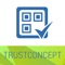 TRUSTCONCEPT CHECK app is a web-based authentication system that connects the real world to the virtual