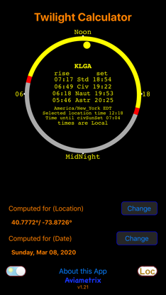 Civil Twilight Calculator screenshot 2