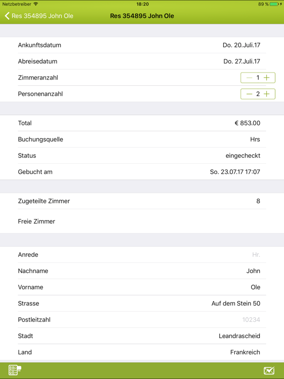 Screenshot #6 pour igumbi Hotelsoftware