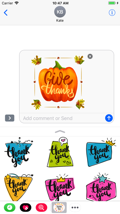 Thank you . Thanks stickers Screenshot