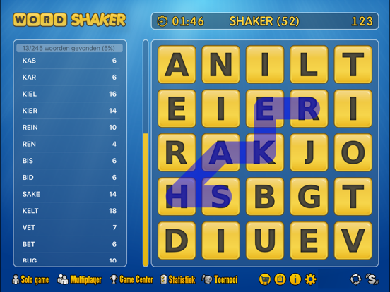 Word Shaker HD iPad app afbeelding 1