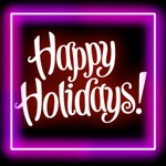 Happy Holidays Neon Stickers