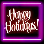 Happy Holidays Neon Stickers App Contact