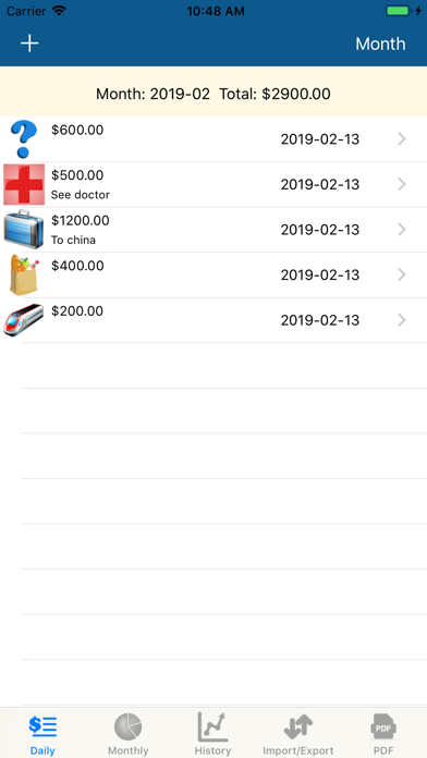 Screenshot #1 pour Expense Recorder
