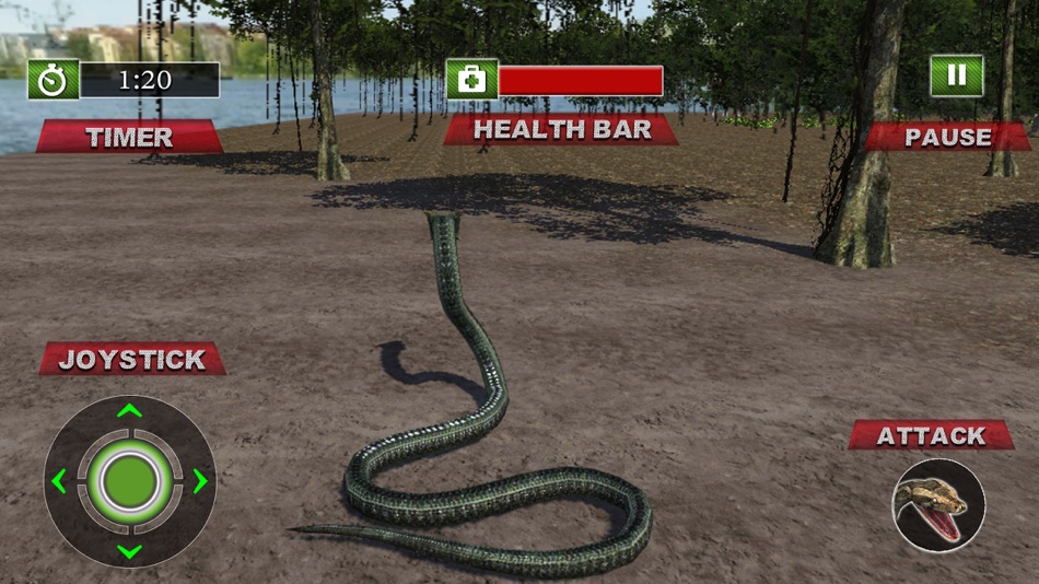 #3. Anaconda Attack Simulator 3D (iOS) Podle: BLEEDING EDGE STUDIO LTD