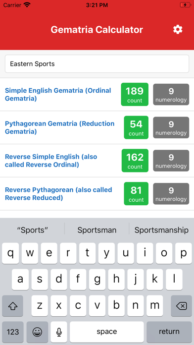 GEN Gematria Calculator Screenshot