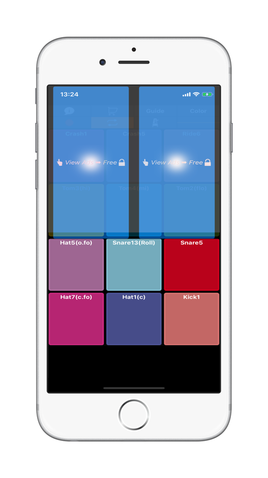 #9. Drum PAD - Real Finger Drums (iOS) 由: Satomi Uchida