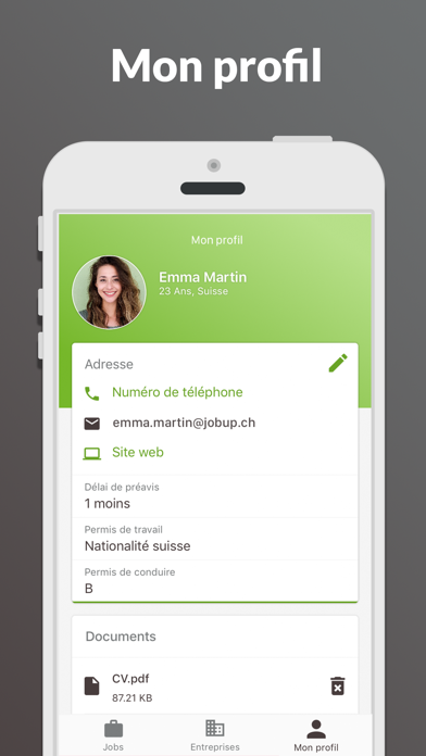 jobup.ch – Emplois en Romandie Screenshot