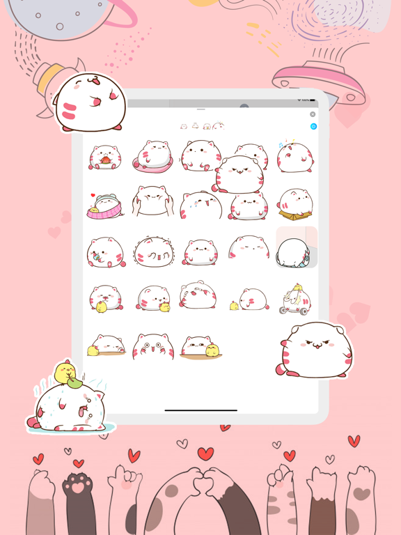 Screenshot #6 pour Cute Chubby Kitten Stickers