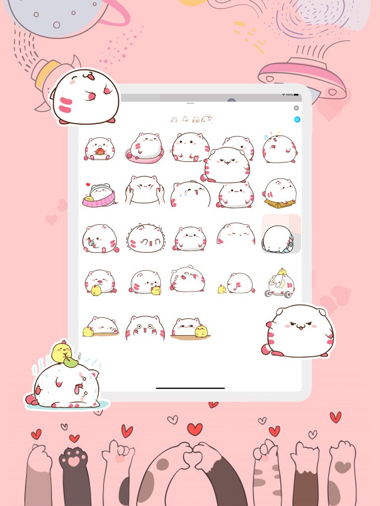 【图】Cute Chubby Kitten Stickers(截图3)