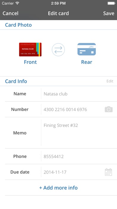 Card Mate - credit wallet Screenshot