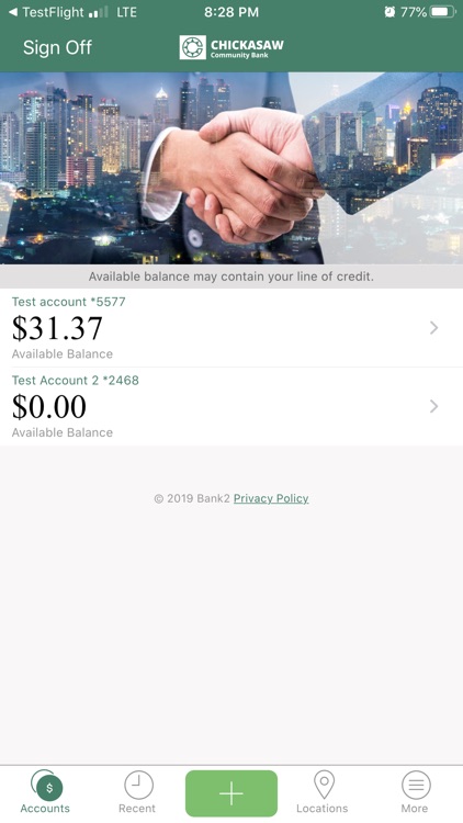 Chickasaw Bank business mobile