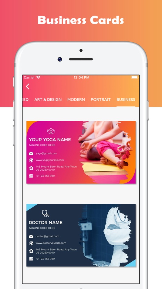 #2. Business Card Maker! (iOS) 由: Bhavesh Gabani