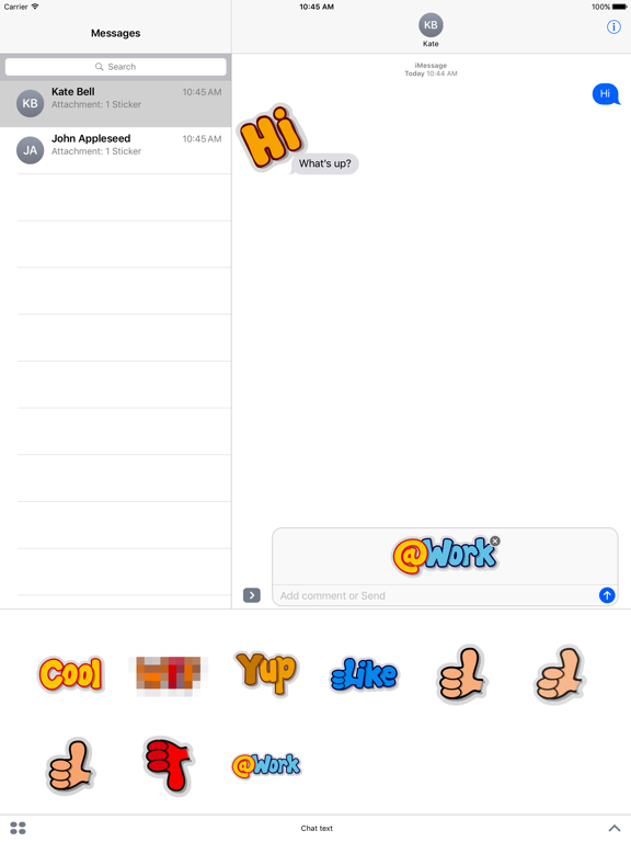 Screenshot #4 pour Chat text stickers