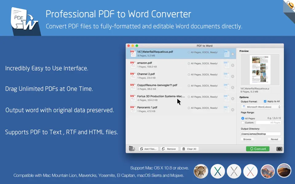 Screenshot 1 of Flyingbee PDF to Word 10.3.7