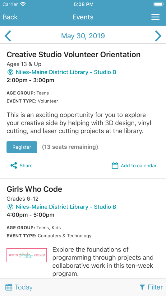 #5. NMDLibrary (iOS) 由: Niles Maine District Library