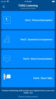 listening for the toeic ® test iphone screenshot 1