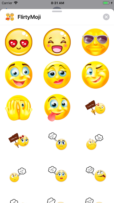 FlirtyMoji - Flirting Emojis screenshot 4
