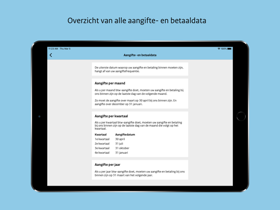 Btw-Alert iPad app afbeelding 4