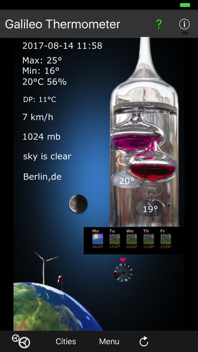 Screenshot #1 pour Galileo Thermometer