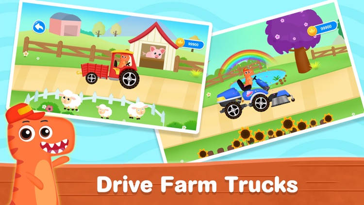 Dinosaur Farm Truck Drive Game