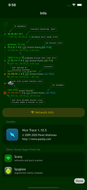 ‎Nice Trace - Traceroute Screenshot