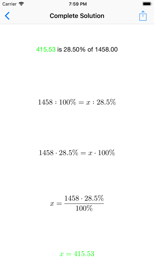 #8. Percentage Solver (iOS) By: Francesco Grassi