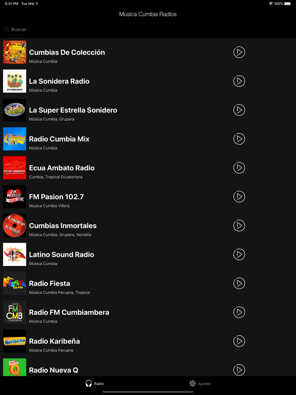 Screenshot #5 pour Música Cumbia Radios