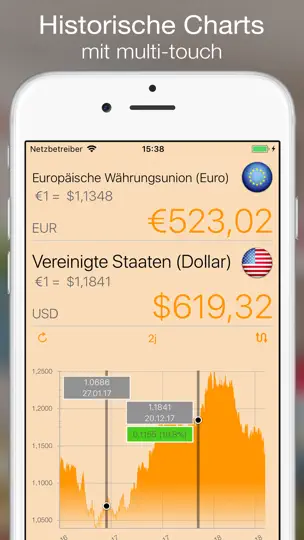 Screenshot von Currency+ (Currency Converter) auf dem iPhone 3