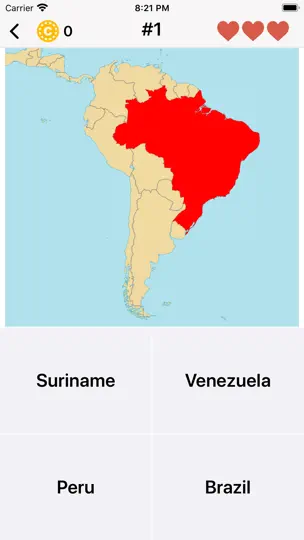 Скриншот Maps And Countries: Map Quiz на iPhone 2