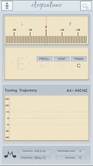 Screenshot #1 pour Elegantune Chromatic Tuner Pro