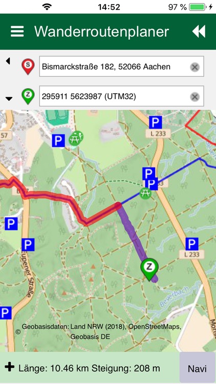 Wanderroutenplaner NRW mobil