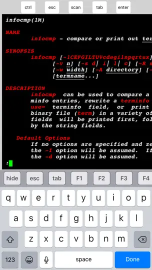 Скриншот Telnet Lite на iPhone 1