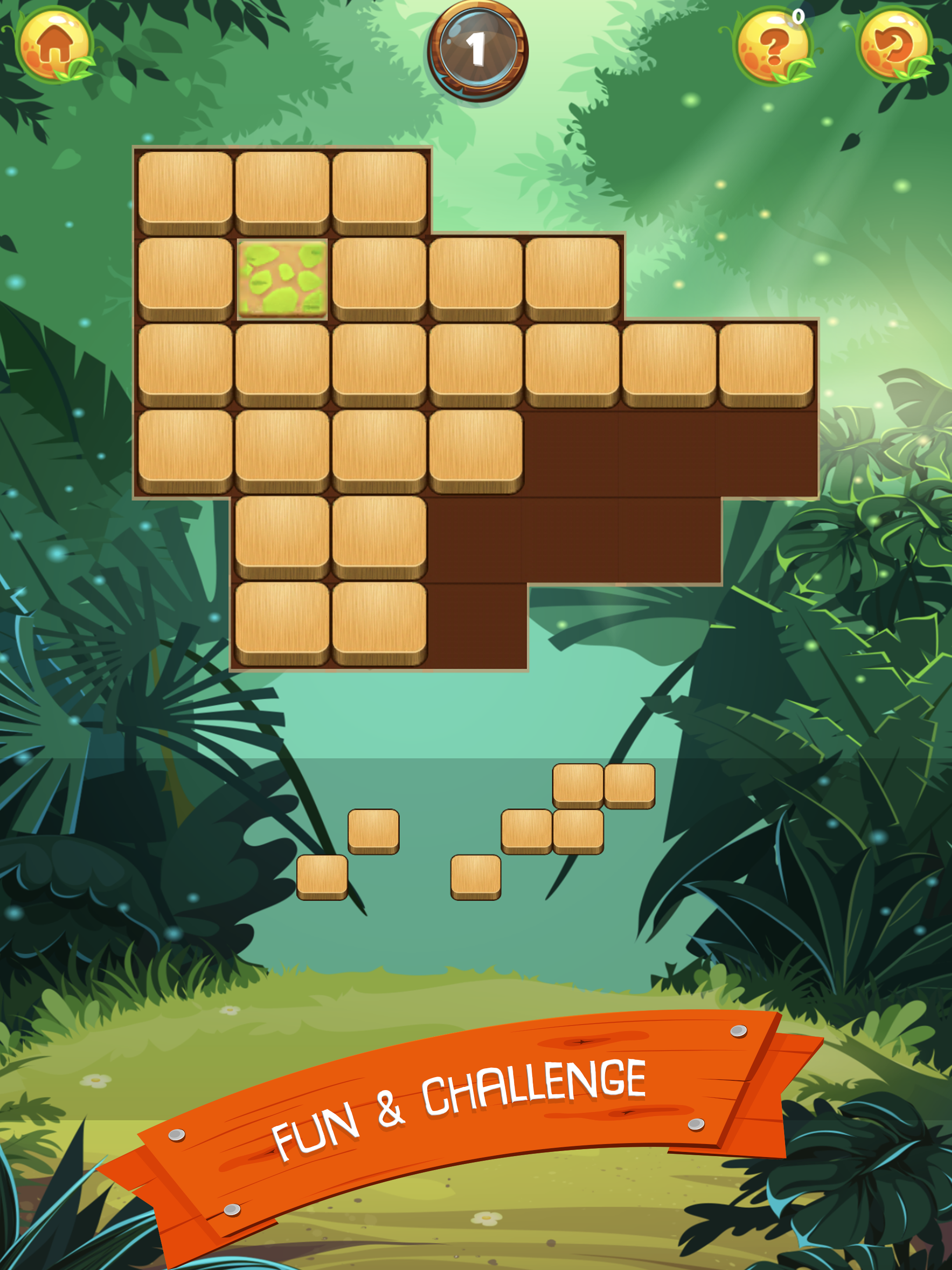 Wood Block Jungle: Puzzle Game