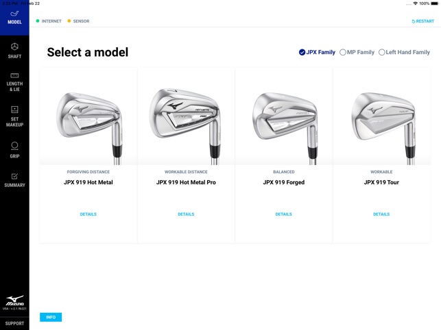 mizuno fitting app