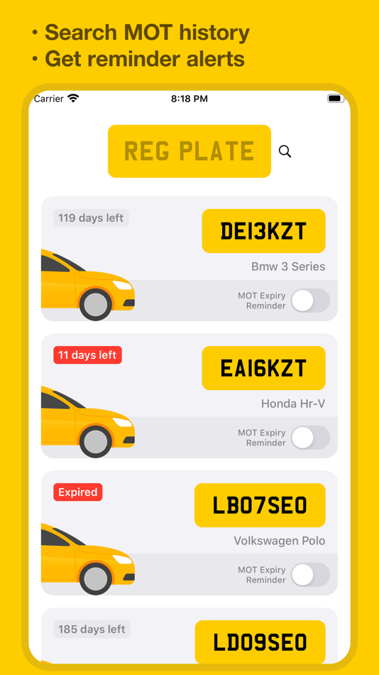 #1. MOT Reminders & MOT History UK (iOS) 由: App Ktchn Ltd