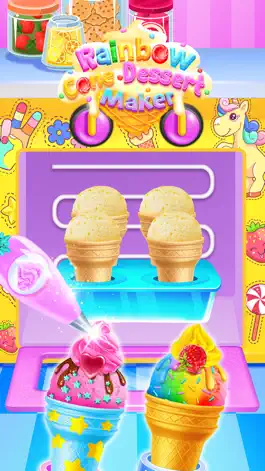 Game screenshot Rainbow Cone Dessert Maker apk