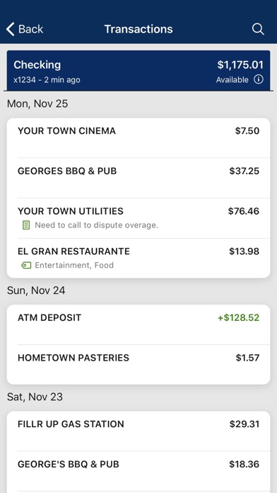 American Heritage Bank Screenshot