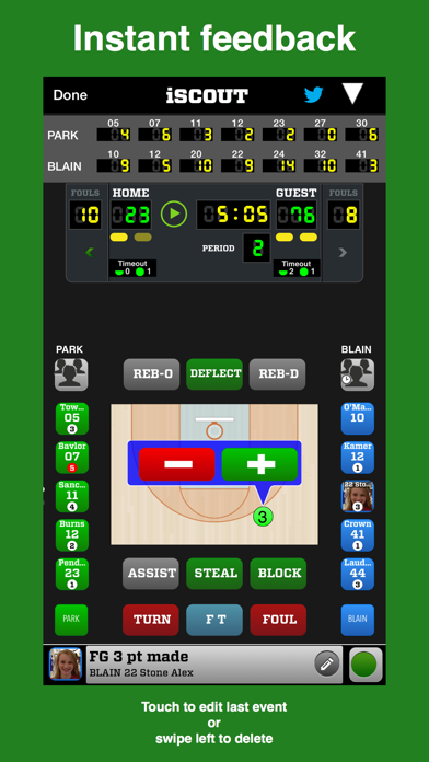iScout Basketball Screenshot