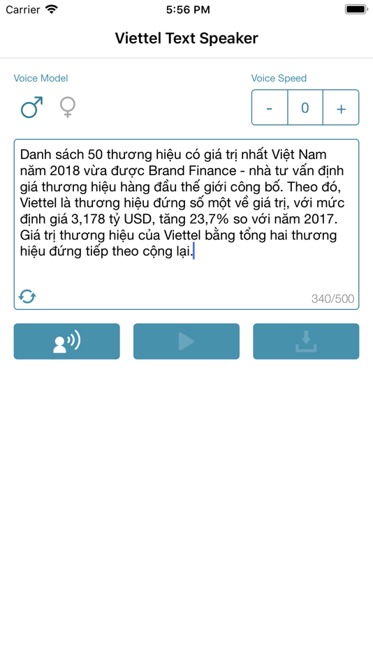 #2. Viettel Text Speaker (iOS) 作者: Viettel Telecom